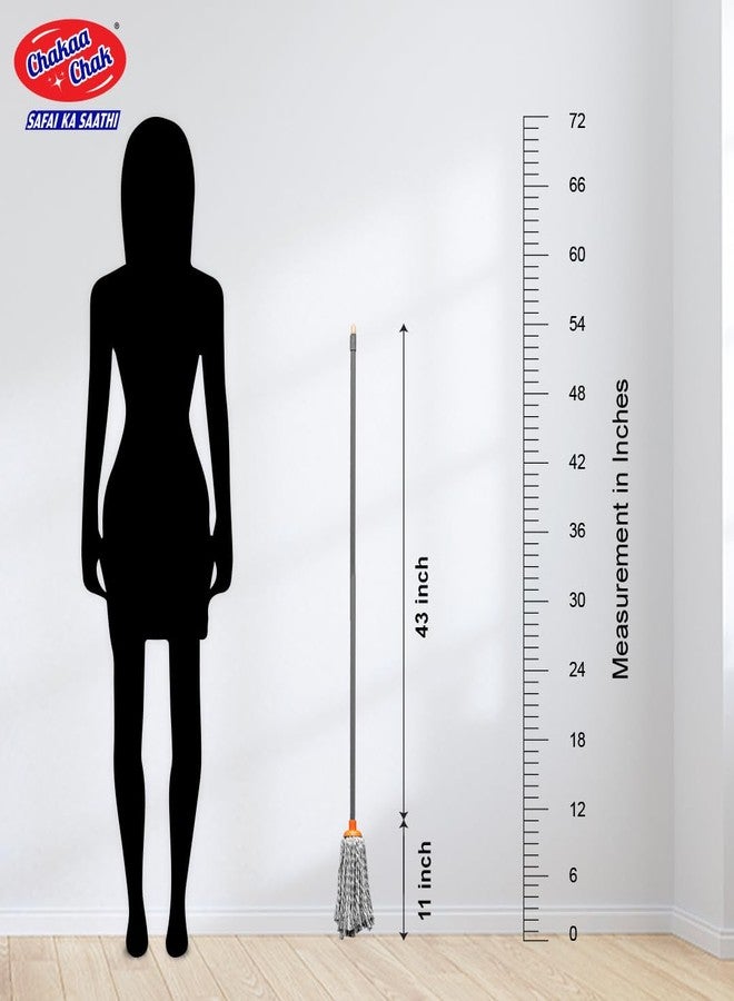 Chakaa chak Chakaachak Swift Deck Mop for Floor Cleaning | Lightweight for Wet & Dry Use | Heavy-Duty | with Long Handle | Best Mop for Home, Office, Tile, Marble & Wooden Floor Cleaning - Image 4